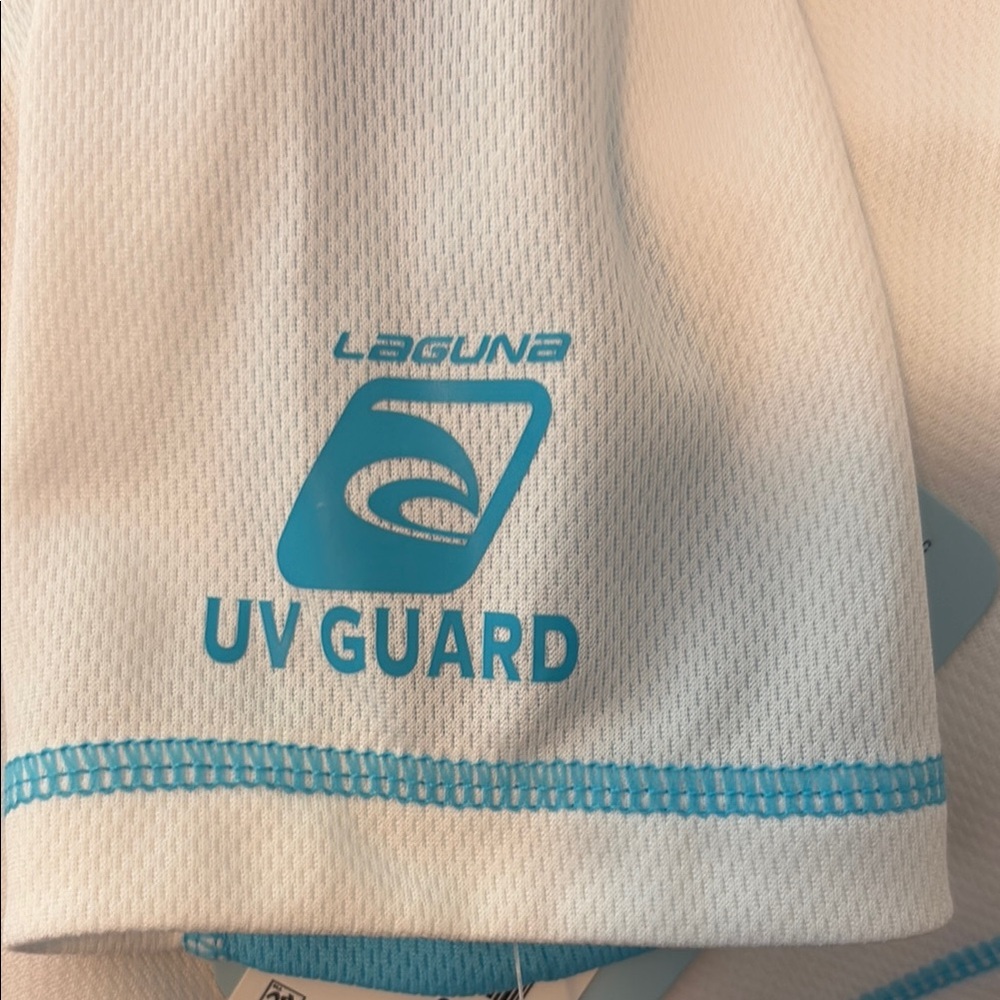 Laguna Beach Teen Swim Rashguard - White and Blue - Picture 3 of 10